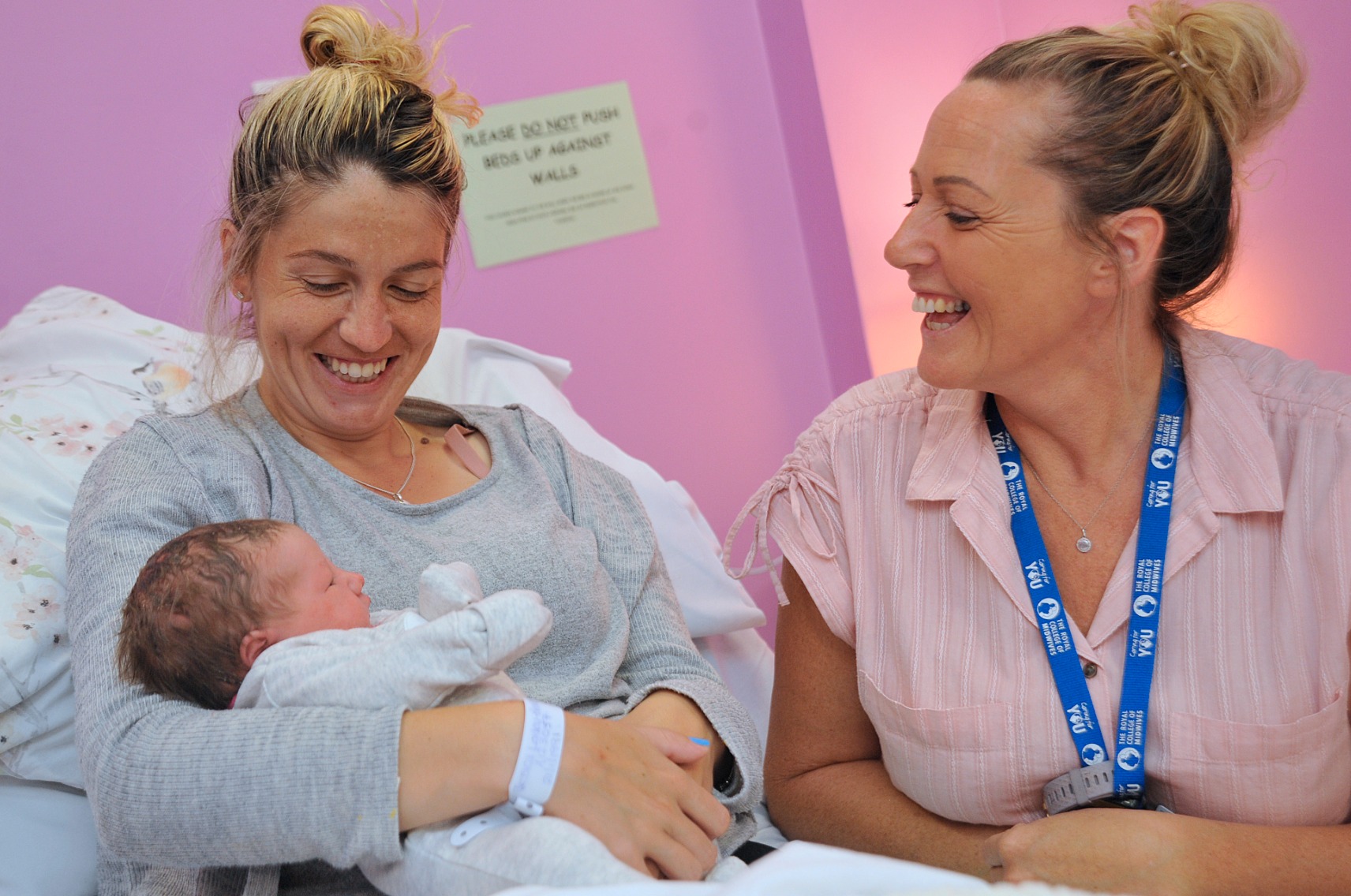 Mother and Baby in maternity ward