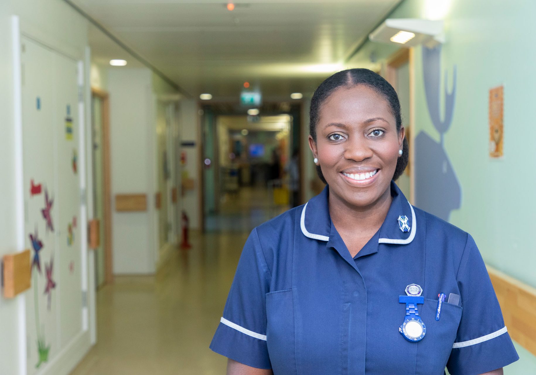 Black nurse in uniform
