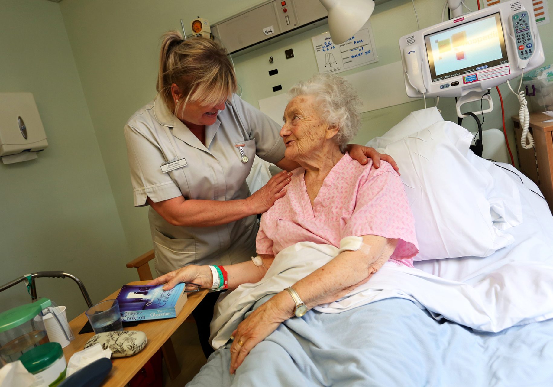 Attending to elderly patient